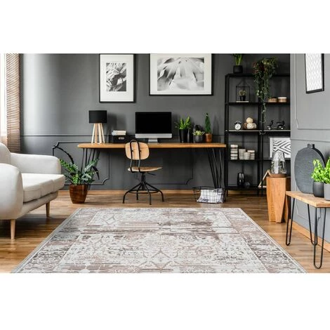 Tapis BOBOCHIC - Tapis Fabrication Artisanale IDELIA Motif Vintage - Beige 4 Tapis BOBOCHIC - Tapis Fabrication Artisanale IDELIA Motif Vintage - Beige – Image 2