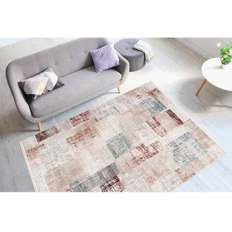 Tapis BOBOCHIC - Tapis Poils Courts ZINEB Motif Vintage - Gris 4 Tapis BOBOCHIC - Tapis Poils Courts ZINEB Motif Vintage - Gris – Image 2