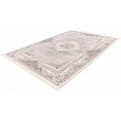 Tapis BOBOCHIC - Tapis Poils Courts ZAIR Motif Berbère - Gris