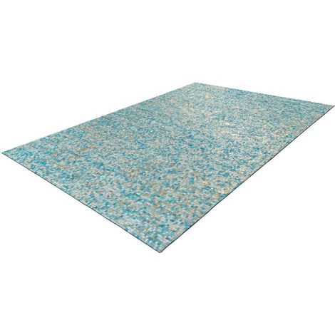 Tapis BOBOCHIC - Tapis Poils Courts TORI Motif Contemporain - Bleu 3 Tapis BOBOCHIC - Tapis Poils Courts TORI Motif Contemporain - Bleu