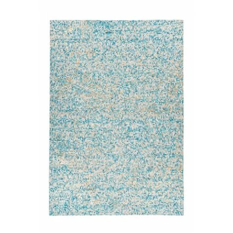 Tapis BOBOCHIC - Tapis Poils Courts TORI Motif Contemporain - Bleu 5 Tapis BOBOCHIC - Tapis Poils Courts TORI Motif Contemporain - Bleu – Image 3