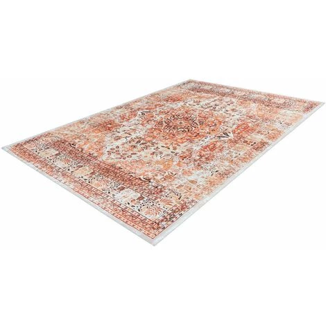 Tapis BOBOCHIC - Tapis Fabrication Artisanale IDELIA Motif Oriental - Orange 3 Tapis BOBOCHIC - Tapis Fabrication Artisanale IDELIA Motif Oriental - Orange
