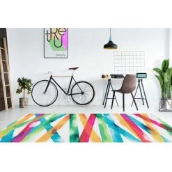 Tapis BOBOCHIC - Tapis Poils Courts STRAPY Motif Contemporain Multicolore - Multicolore -BOBOCHIC Soldes 2022 23404813 2