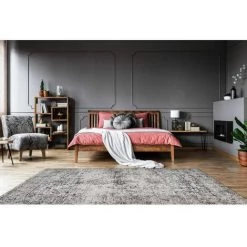 Tapis BOBOCHIC - Tapis Poils Courts VINTO Motif Vintage - Gris -BOBOCHIC Soldes 2022 23404840 2