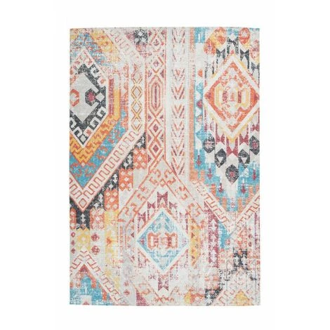 Tapis BOBOCHIC - Tapis Coton APACHE Motif Indien Multicolore - Multicolore 4 Tapis BOBOCHIC - Tapis Coton APACHE Motif Indien Multicolore - Multicolore – Image 2