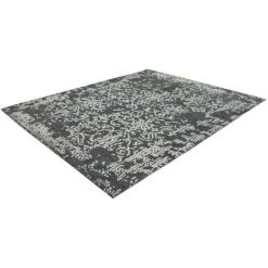Tapis BOBOCHIC - Tapis Fabrication Artisanale KADIX Motif Vintage - Gris