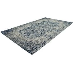 Tapis BOBOCHIC - Tapis Fabrication Artisanale KADIX Motif Vintage - Gris