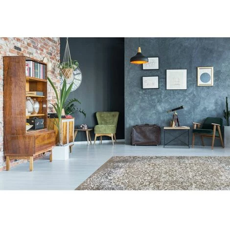 Tapis BOBOCHIC - Tapis Fabrication Artisanale KADIX Motif Vintage - Vert 4 Tapis BOBOCHIC - Tapis Fabrication Artisanale KADIX Motif Vintage - Vert – Image 2