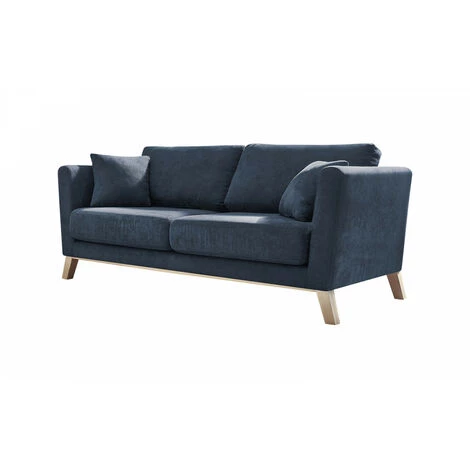 Canapé Droit Fixe BOBOCHIC - Canapé Droit Fixe DOBLO Bleu - Bleu 3 Canapé Droit Fixe BOBOCHIC - Canapé Droit Fixe DOBLO Bleu - Bleu