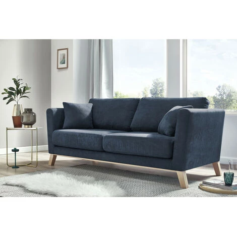 Canapé Droit Fixe BOBOCHIC - Canapé Droit Fixe DOBLO Bleu - Bleu 5 Canapé Droit Fixe BOBOCHIC - Canapé Droit Fixe DOBLO Bleu - Bleu – Image 3