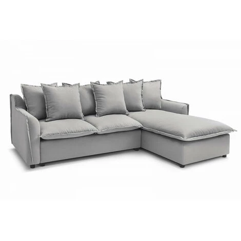 Canapés D'angle Convertibles BOBOCHIC - Canapé D'angle Convertible Coffre MONA Angle Droit Gris Clair - Gris Clair 3 Canapés D'angle Convertibles BOBOCHIC - Canapé D'angle Convertible Coffre MONA Angle Droit Gris Clair - Gris Clair