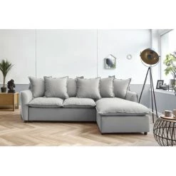 Canapés D'angle Convertibles BOBOCHIC - Canapé D'angle Convertible Coffre MONA Angle Droit Gris Clair - Gris Clair 10 Canapés D'angle Convertibles BOBOCHIC - Canapé D'angle Convertible Coffre MONA Angle Droit Gris Clair - Gris Clair -BOBOCHIC Soldes 2022 23405438 4
