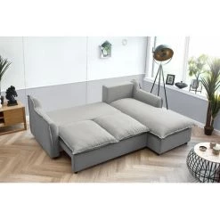 Canapés D'angle Convertibles BOBOCHIC - Canapé D'angle Convertible Coffre MONA Angle Droit Gris Clair - Gris Clair 11 Canapés D'angle Convertibles BOBOCHIC - Canapé D'angle Convertible Coffre MONA Angle Droit Gris Clair - Gris Clair -BOBOCHIC Soldes 2022 23405438 5