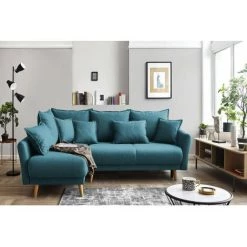 Canapés D'angle Convertibles BOBOCHIC - Canapé D'angle Convertible MIA Angle Gauche Bleu Canard - Bleu Canard -BOBOCHIC Soldes 2022 23405513 2