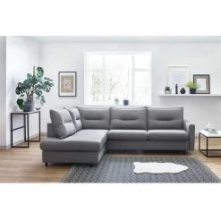 Canapés D'angle Convertibles BOBOCHIC - Canapé D'angle L Convertible SINKI Angle Gauche Gris Clair - Gris Clair -BOBOCHIC Soldes 2022 23406103 4