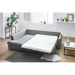 Canapés D'angle Convertibles BOBOCHIC - Canapé D'angle L Convertible SINKI Angle Gauche Gris Clair - Gris Clair -BOBOCHIC Soldes 2022 23406103 5