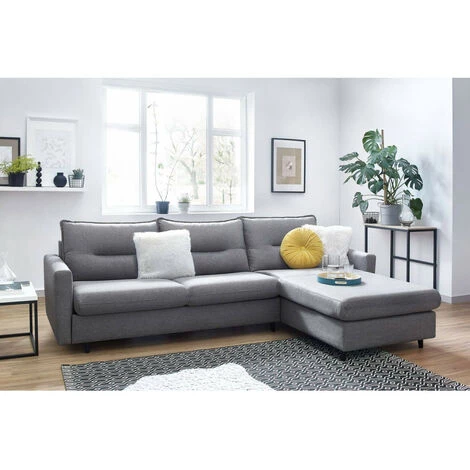 Canapés D'angle Convertibles BOBOCHIC - Canapé D'angle Convertible SINKI Angle Droit Gris Clair - Gris Clair 6 Canapés D'angle Convertibles BOBOCHIC - Canapé D'angle Convertible SINKI Angle Droit Gris Clair - Gris Clair – Image 4