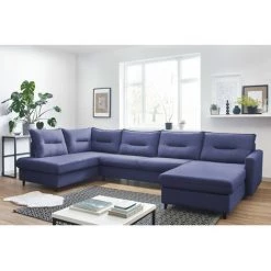 Canapés D'angle Convertibles BOBOCHIC - Canapé Panoramique XXL Convertible SINKI Angle Gauche Bleu Marine - Bleu Marine -BOBOCHIC Soldes 2022 23406137 4