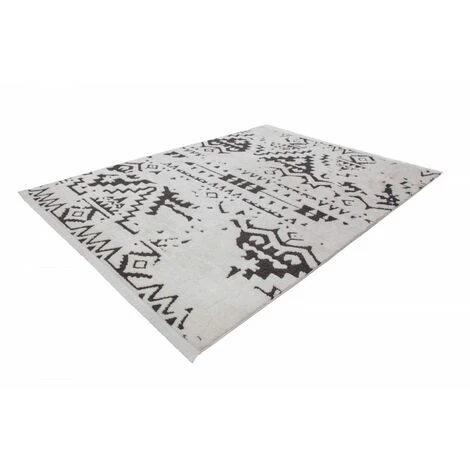 Tapis BOBOCHIC - Tapis HIMBA Motif Ethnique - Blanc 4 Tapis BOBOCHIC - Tapis HIMBA Motif Ethnique - Blanc – Image 2