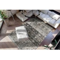 Tapis BOBOCHIC - Tapis Poils Courts PINTO Motif Berbère - Gris -BOBOCHIC Soldes 2022 23406468 4