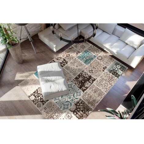 Tapis BOBOCHIC - Tapis Poils Courts STINSON Motif Contemporain Multicolore - Multicolore 6 Tapis BOBOCHIC - Tapis Poils Courts STINSON Motif Contemporain Multicolore - Multicolore – Image 4