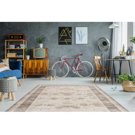 Tapis BOBOCHIC - Tapis Poils Courts MARIKA Motif Oriental - Beige 6 Tapis BOBOCHIC - Tapis Poils Courts MARIKA Motif Oriental - Beige – Image 4