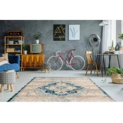 Tapis BOBOCHIC - Tapis Poils Courts FAKIR Motif Vintage - Crème -BOBOCHIC Soldes 2022 23406543 4