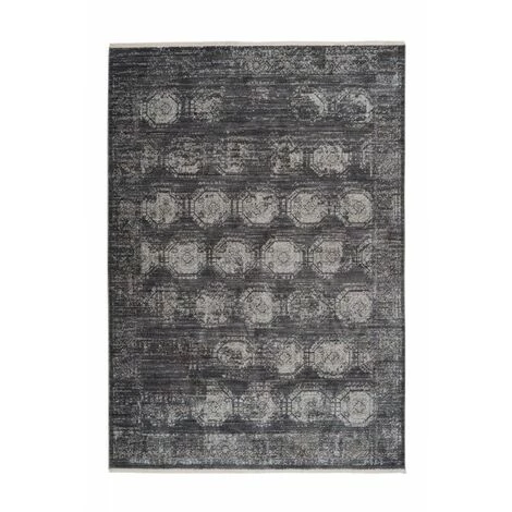 Tapis BOBOCHIC - Tapis Poils Courts FAKIR Motif Vintage - Gris 3 Tapis BOBOCHIC - Tapis Poils Courts FAKIR Motif Vintage - Gris