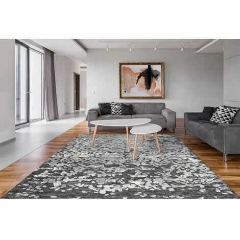 Tapis BOBOCHIC - Tapis Poils Courts SHABBY Motif Contemporain - Marron 6 Tapis BOBOCHIC - Tapis Poils Courts SHABBY Motif Contemporain - Marron – Image 4