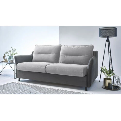 Canapé Lit BOBOCHIC - Canapé Droit Convertible LOFT Ouverture Express Gris Clair & Gris Foncé - Gris Clair & Gris Foncé 5 Canapé Lit BOBOCHIC - Canapé Droit Convertible LOFT Ouverture Express Gris Clair & Gris Foncé - Gris Clair & Gris Foncé – Image 3