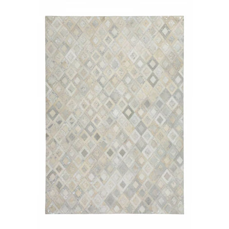 Tapis BOBOCHIC - Tapis En Cuir KHALED Motif Contemporain - Gris 3 Tapis BOBOCHIC - Tapis En Cuir KHALED Motif Contemporain - Gris