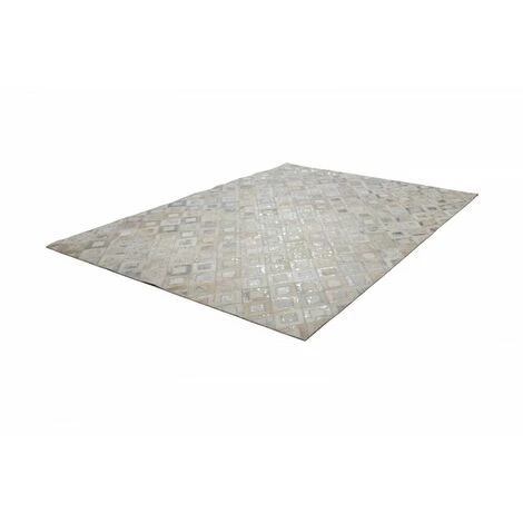 Tapis BOBOCHIC - Tapis En Cuir KHALED Motif Contemporain - Gris 4 Tapis BOBOCHIC - Tapis En Cuir KHALED Motif Contemporain - Gris – Image 2