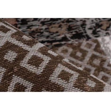 Tapis BOBOCHIC - Tapis Poils Courts RIVKA Motif Contemporain - Marron 5 Tapis BOBOCHIC - Tapis Poils Courts RIVKA Motif Contemporain - Marron – Image 3