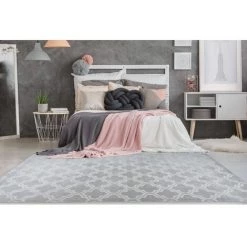 Tapis BOBOCHIC - Tapis Poils Courts PALCIO Motif Berbère - Gris -BOBOCHIC Soldes 2022 23406918 4