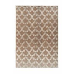 Tapis BOBOCHIC - Tapis Poils Mi-long PALCIO Motif Contemporain - Beige