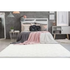 Tapis BOBOCHIC - Tapis Poils Courts PALCIO Motif Berbère - Blanc -BOBOCHIC Soldes 2022 23406934 4