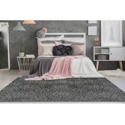 Tapis BOBOCHIC - Tapis Poils Courts FLORETTA Motif Graphique - Gris -BOBOCHIC Soldes 2022 23406939 4