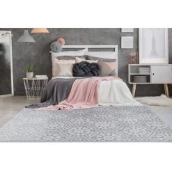 Tapis BOBOCHIC - Tapis Poils Courts FLORETTA Motif Graphique - Gris -BOBOCHIC Soldes 2022 23406953 4