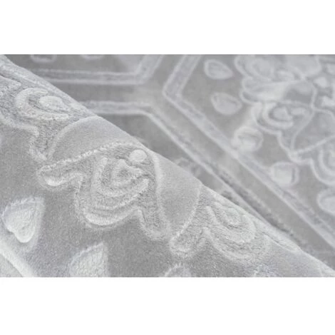 Tapis BOBOCHIC - Tapis Poils Courts FLORETTA Motif Graphique - Gris 5 Tapis BOBOCHIC - Tapis Poils Courts FLORETTA Motif Graphique - Gris – Image 3