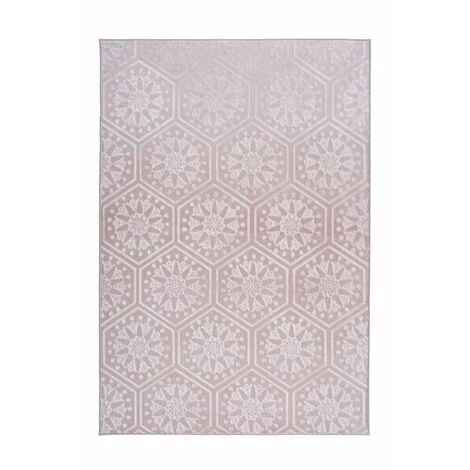 Tapis BOBOCHIC - Tapis Poils Courts FLORETTA Motif Graphique - Rose 3 Tapis BOBOCHIC - Tapis Poils Courts FLORETTA Motif Graphique - Rose