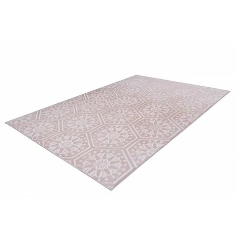 Tapis BOBOCHIC - Tapis Poils Courts FLORETTA Motif Graphique - Rose 4 Tapis BOBOCHIC - Tapis Poils Courts FLORETTA Motif Graphique - Rose – Image 2