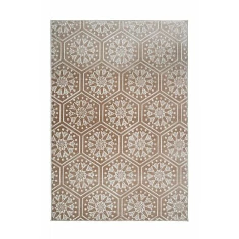 Tapis BOBOCHIC - Tapis Poils Courts FLORETTA Motif Graphique - Taupe 3 Tapis BOBOCHIC - Tapis Poils Courts FLORETTA Motif Graphique - Taupe
