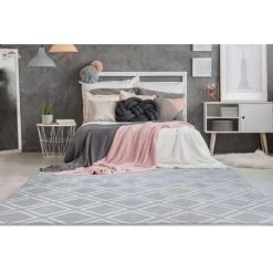 Tapis BOBOCHIC - Tapis Poils Courts RIMINI Motif Berbère - Gris -BOBOCHIC Soldes 2022 23407006 4