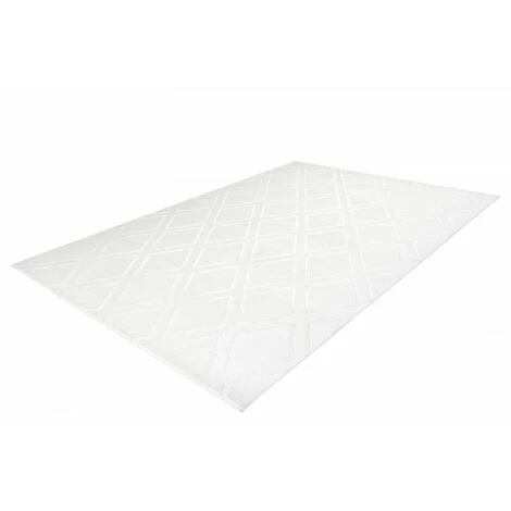 Tapis BOBOCHIC - Tapis Poils Courts RIMINI Motif Berbère - Blanc 4 Tapis BOBOCHIC - Tapis Poils Courts RIMINI Motif Berbère - Blanc – Image 2
