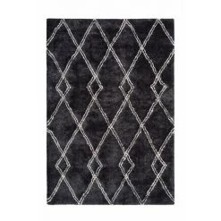 Tapis BOBOCHIC - Tapis Style Berbère DIAMENT Motifs En Losange - Gris