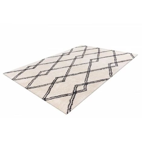 Tapis BOBOCHIC - Tapis Style Berbère DIAMENT Motifs En Losange - Crème 4 Tapis BOBOCHIC - Tapis Style Berbère DIAMENT Motifs En Losange - Crème – Image 2