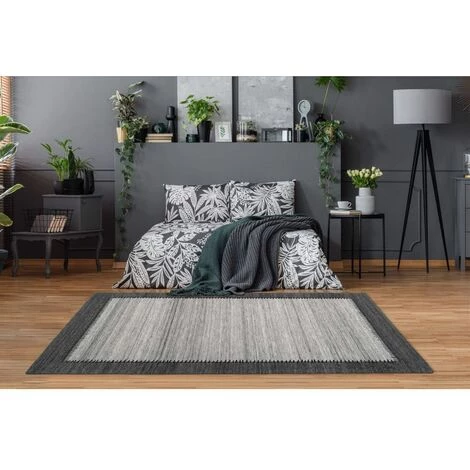 Tapis BOBOCHIC - Tapis Poils Courts EASY Motif Contemporain - Gris 6 Tapis BOBOCHIC - Tapis Poils Courts EASY Motif Contemporain - Gris – Image 4