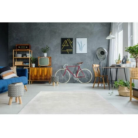 Tapis BOBOCHIC - Tapis Poils Long TIAGO Uni - Blanc 6 Tapis BOBOCHIC - Tapis Poils Long TIAGO Uni - Blanc â Image 4