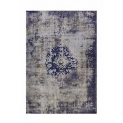 Tapis BOBOCHIC - Tapis Poils Courts YAEL Motif Berbère - Bleu