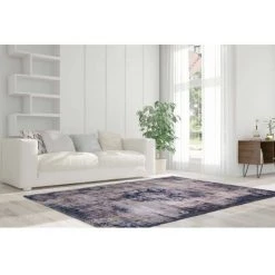 Tapis BOBOCHIC - Tapis Poils Courts YAEL Motif Berbère - Bleu -BOBOCHIC Soldes 2022 23407198 4